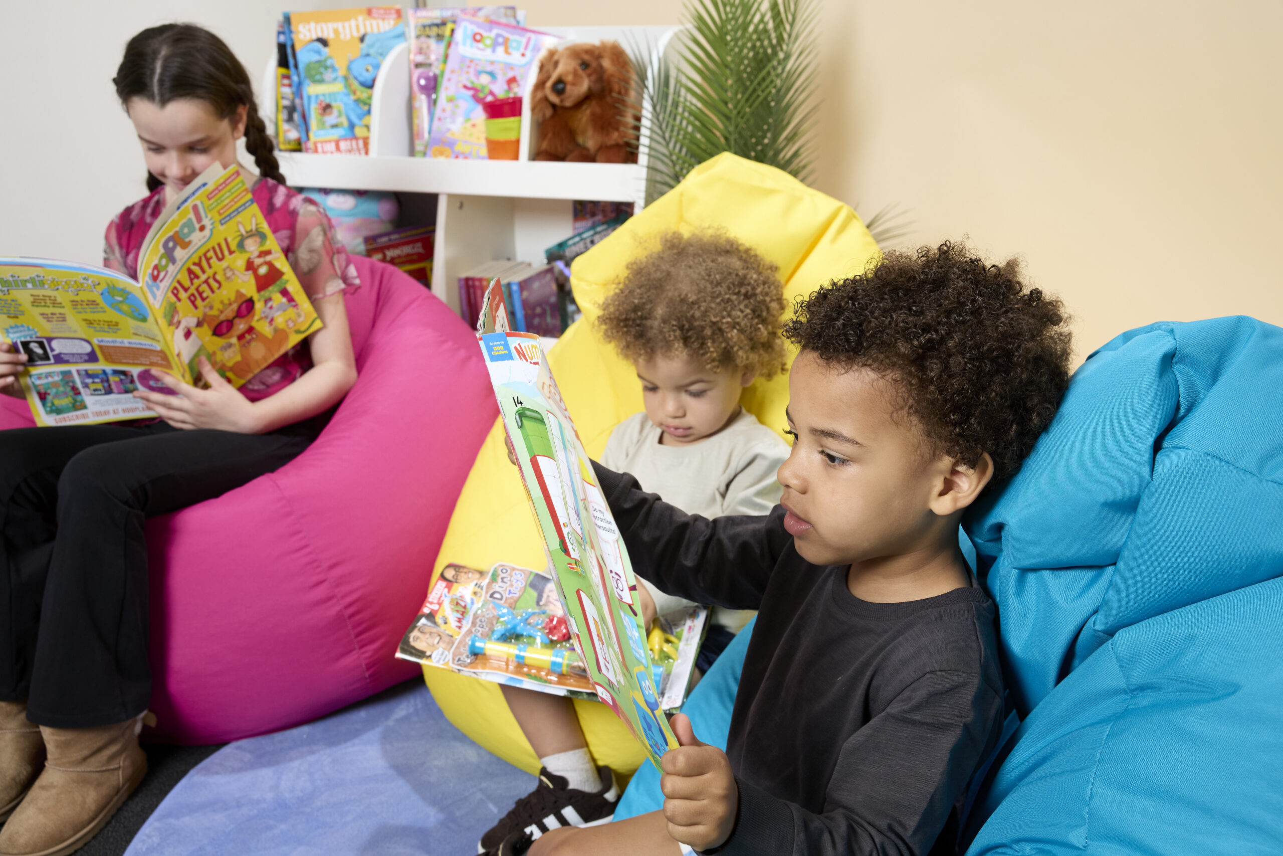 Child reading a magazine