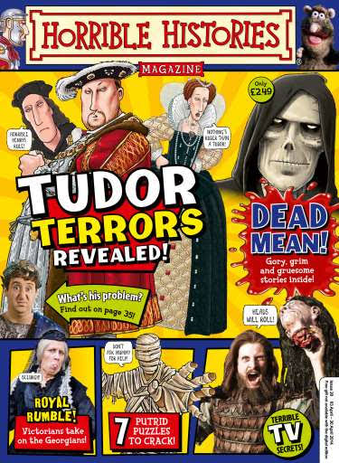 Cover of Horrible Histories magazine